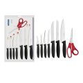 Set cuchillos acero inoxidable más tijera