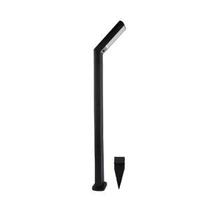 Lámpara solar LED jardín exterior estaca negro - Napoles Novedades