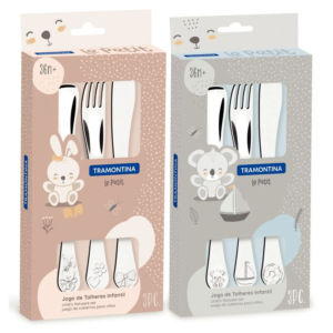 Cubiertos infantiles Tramontina Le Petit 3 piezas. Niña y niño- Napoles Novedades